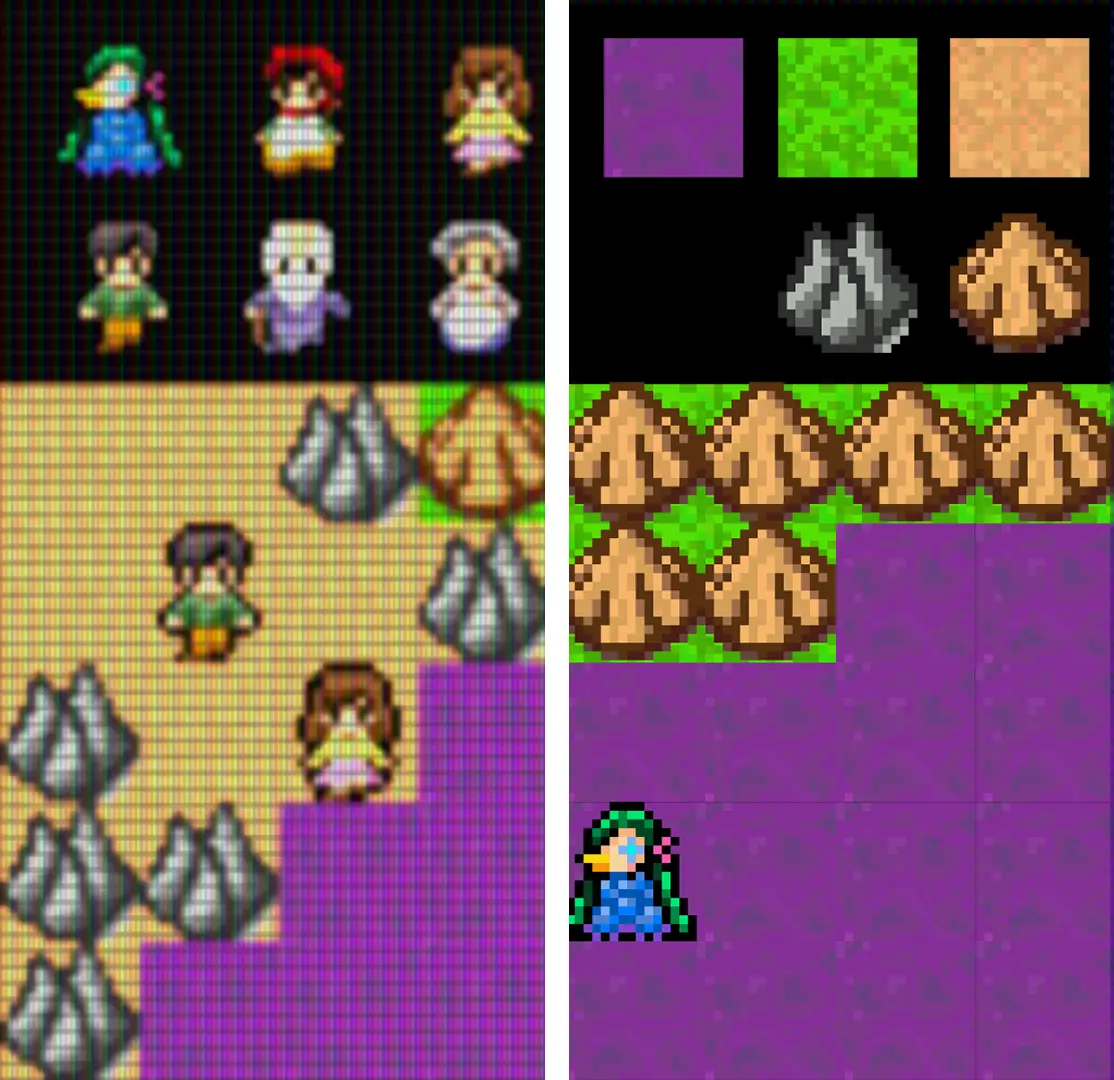 加工前と加工後